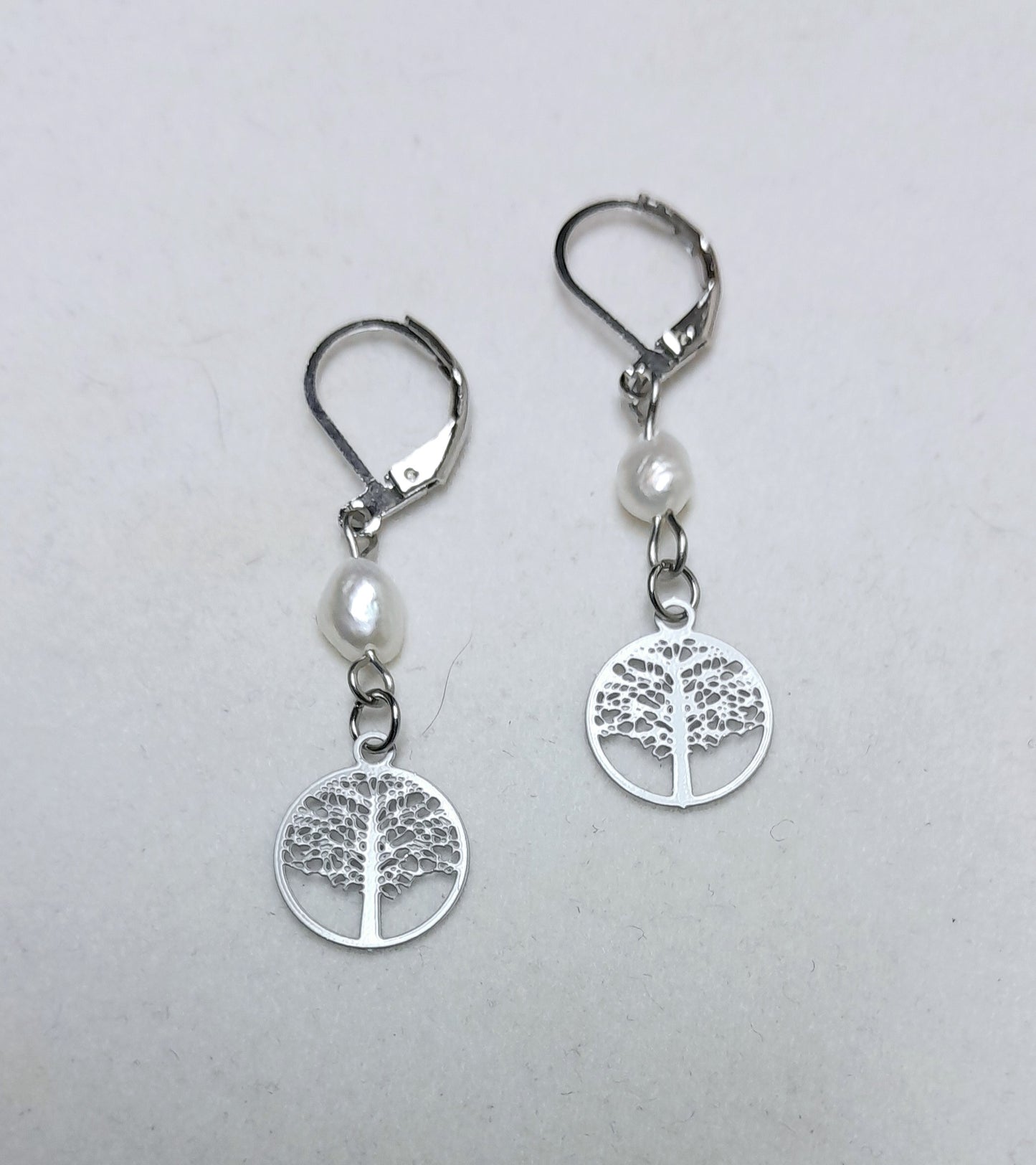 Boucles d'oreilles "arbres perlés"