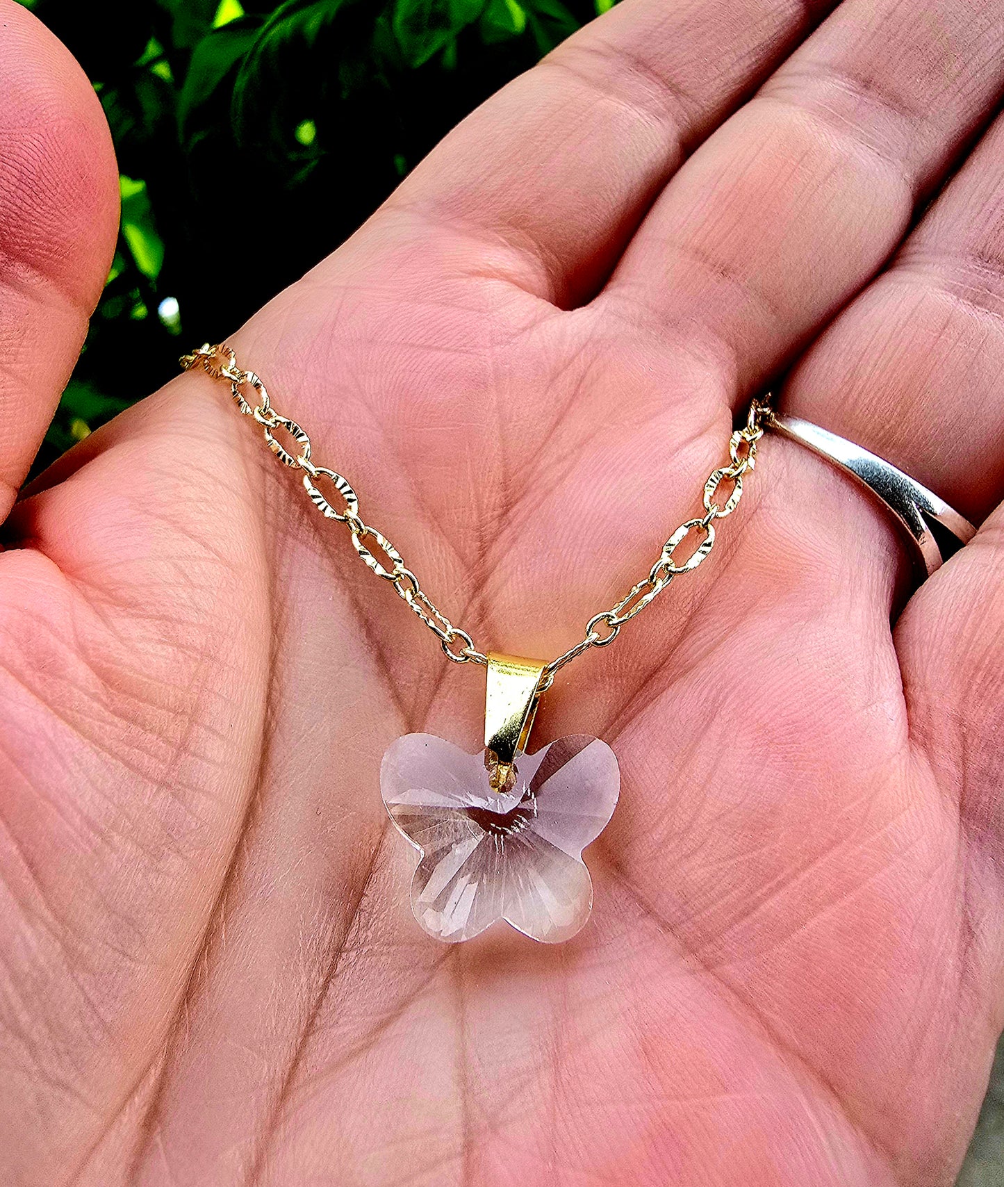 Papillon cristal clair